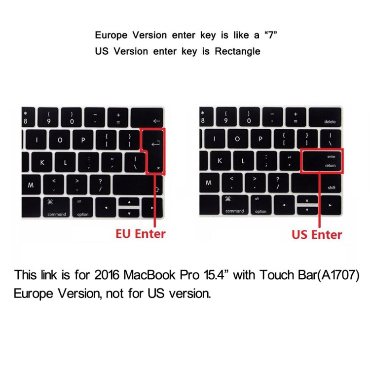 ENKAY Hat-Prince 2 in 1 Frosted Hard Shell Plastic Protective Case + Europe Version Ultra-thin TPU Keyboard Protector Cover for 2016 MacBook Pro 15.4 Inch with Touch Bar (A1707) (Red) - MacBook Pro Cases by ENKAY | Online Shopping UK | buy2fix