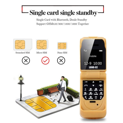 LONG-CZ J9 Mini Flip Style Mobile Phone, 0.66 inch, 18 Keys, Support Bluetooth, FM, SOS, Anti-lost, Magic Sound, Auto Answering, GSM, Single SIM(Black) - Others by buy2fix | Online Shopping UK | buy2fix
