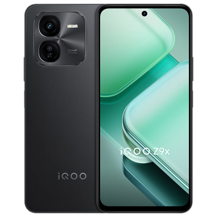 vivo iQOO Z9x, Dual Back Cameras, 12GB+256GB, Face ID Screen Fingerprint Identification, 6.72 inch Android 14.0 OriginOS 4 Snapdragon 6 Gen 1 Octa Core 2.2GHz, OTG, Network: 5G, Support Google Play (Black) - vivo by vivo | Online Shopping UK | buy2fix