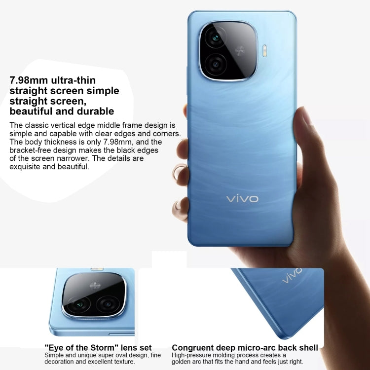 vivo Y200 GT, Dual Back Cameras, 12GB+512GB, Face ID Screen Fingerprint Identification, 6.78 inch Android 14.0 OriginOS 4 Snapdragon 7 Gen 3 Octa Core 2.63GHz, OTG, NFC, Network: 5G, Support Google Play (Blue) - vivo by vivo | Online Shopping UK | buy2fix