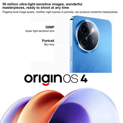 vivo Y200t, Dual Back Cameras, 12GB+256GB, Face ID Screen Fingerprint Identification, 6.72 inch Android 14.0 OriginOS 4 Snapdragon 6 Gen 1 Octa Core 2.2GHz, OTG, Network: 5G, Support Google Play (Blue) - vivo by vivo | Online Shopping UK | buy2fix