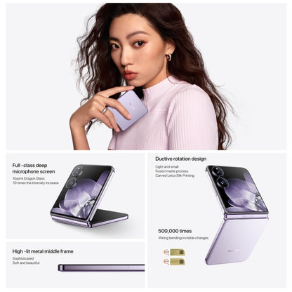 Xiaomi MIX Flip, 12GB+256GB, 6.86 inch + 4.01 inch Xiaomi HyperOS Snapdragon 8 Gen 3 Octa Core 4nm up to 3.3GHz, NFC, Network: 5G (Purple) - Xiaomi MI by Xiaomi | Online Shopping UK | buy2fix