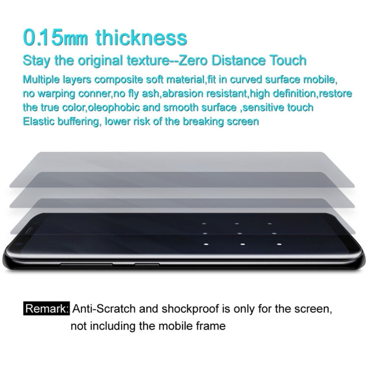 2 PCS IMAK 0.15mm Curved Full Screen Protector Hydrogel Film Front Protector for Galaxy S9 Plus - For Samsung by imak | Online Shopping UK | buy2fix