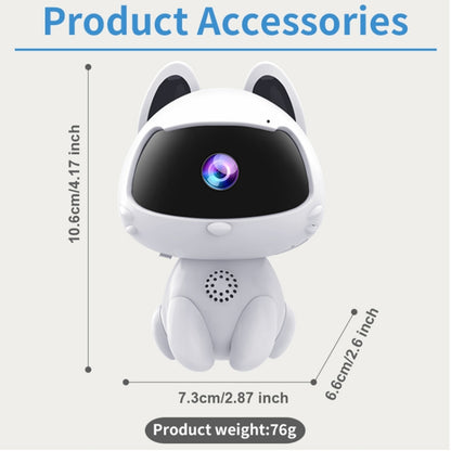 K9 Cute Pets Smart Home Camera, Support Night Vision & Two-way Voice & Motion Detection (White) - Mini Camera by buy2fix | Online Shopping UK | buy2fix