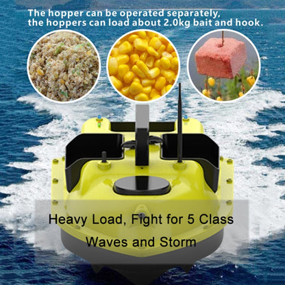 D18 Smart RC Three Hoppers Fishing Bait Boat 2kg Load 500m Remote Control - RC Boats by buy2fix | Online Shopping UK | buy2fix