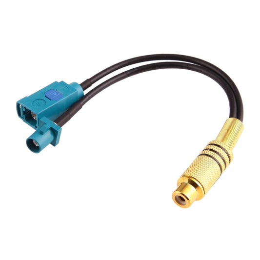 15cm RCA Female to  FAKRA Male + FAKRA Z Type Female RG174 Cable with Spring - Connectors by buy2fix | Online Shopping UK | buy2fix