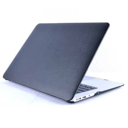 For MacBook Air 13.3 inch A1466 2012-2017 / A1369 2010-2012 Laptop PU Leather Paste Case (Black) - MacBook Air Cases by buy2fix | Online Shopping UK | buy2fix