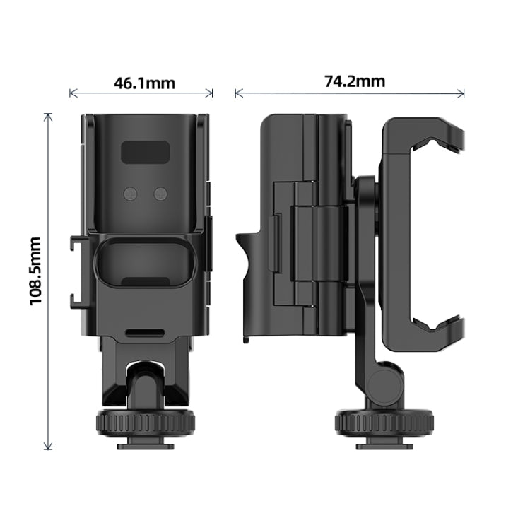 For DJI OSMO Pocket 3 PULUZ Protective Frame Expansion Phone Clamp, Compatible with Tripod Pole (Black) - Mount & Holder by PULUZ | Online Shopping UK | buy2fix