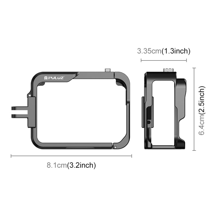 For Insta360 Ace Pro PULUZ Metal Protective Cage Adapter Frame (Black) - Mount & Holder by PULUZ | Online Shopping UK | buy2fix