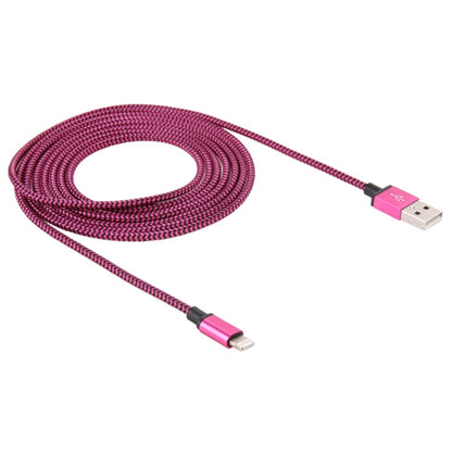 2A Woven Style USB to 8 Pin Sync Data / Charging Cable, Cable Length: 1m(Purple) - Normal Style Cable by buy2fix | Online Shopping UK | buy2fix