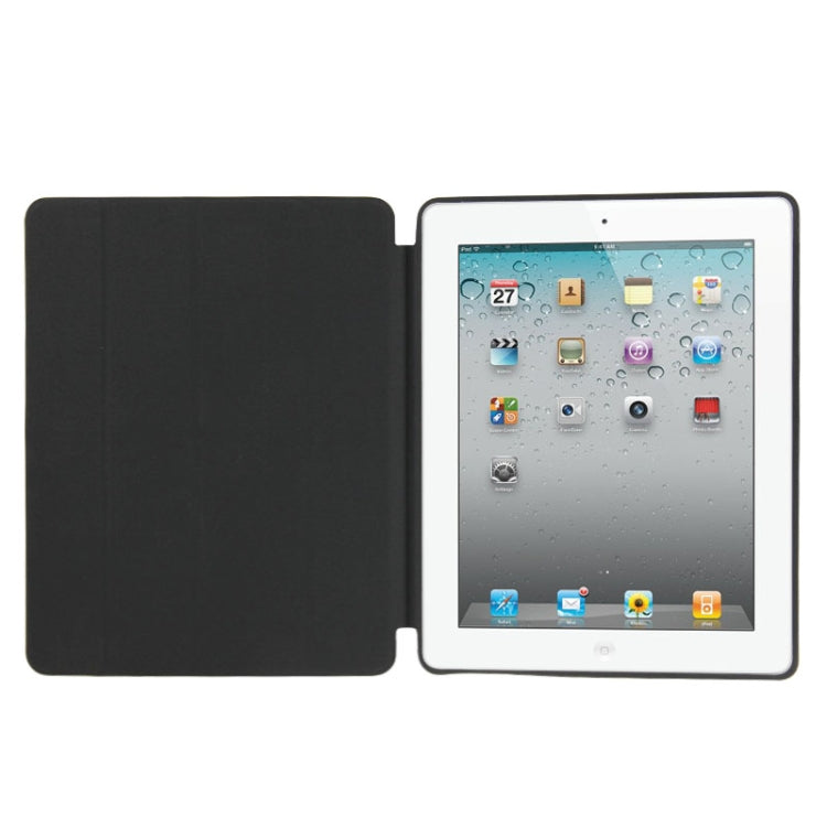 4-folding Slim Smart Cover Leather Case with Holder & Sleep / Wake-up Function for iPad 4 / New iPad (iPad 3) / iPad 2(Black) - iPad 4 & 3 & 2 Cases by buy2fix | Online Shopping UK | buy2fix