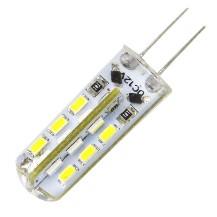 G4 2W 120LM Silicone Corn Light Bulb, 24 LED SMD 3014, White Light, DC 12V - LED Blubs & Tubes by buy2fix | Online Shopping UK | buy2fix