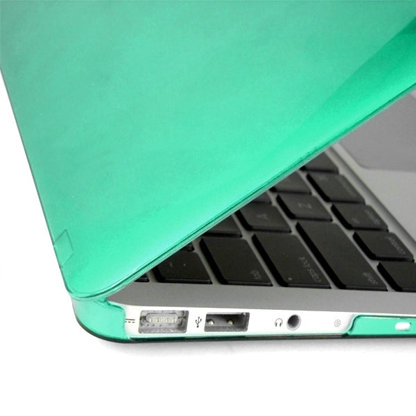 ENKAY for MacBook Air 13.3 inch (US Version) / A1369 / A1466 4 in 1 Crystal Hard Shell Plastic Protective Case with Screen Protector & Keyboard Guard & Anti-dust Plugs(Green) - MacBook Air Cases by ENKAY | Online Shopping UK | buy2fix