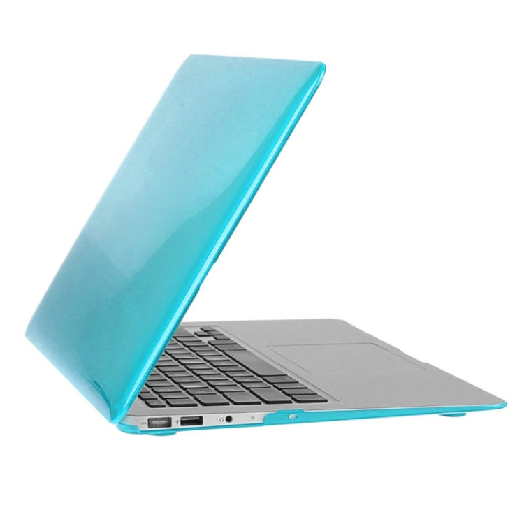 ENKAY for Macbook Air 11.6 inch (US Version) / A1370 / A1465 Hat-Prince 3 in 1 Crystal Hard Shell Plastic Protective Case with Keyboard Guard & Port Dust Plug(Blue) - MacBook Air Cases by ENKAY | Online Shopping UK | buy2fix