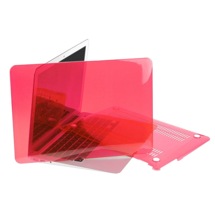 ENKAY for Macbook Air 11.6 inch (US Version) / A1370 / A1465 Hat-Prince 3 in 1 Crystal Hard Shell Plastic Protective Case with Keyboard Guard & Port Dust Plug(Red) - MacBook Air Cases by ENKAY | Online Shopping UK | buy2fix