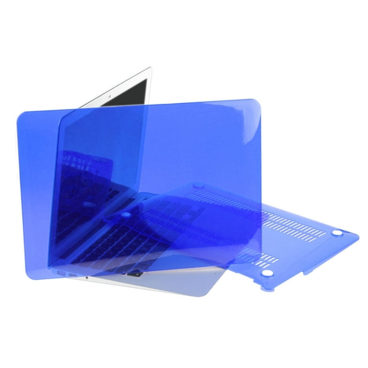 ENKAY for Macbook Air 13.3 inch (US Version) / A1369 / A1466 Hat-Prince 3 in 1 Crystal Hard Shell Plastic Protective Case with Keyboard Guard & Port Dust Plug(Dark Blue) - MacBook Air Cases by ENKAY | Online Shopping UK | buy2fix