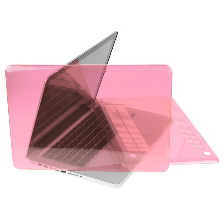 ENKAY for Macbook Pro 15.4 inch (US Version) / A1286 Hat-Prince 3 in 1 Crystal Hard Shell Plastic Protective Case with Keyboard Guard & Port Dust Plug(Pink) - MacBook Pro Cases by ENKAY | Online Shopping UK | buy2fix