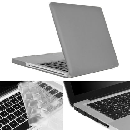 ENKAY for Macbook Pro 13.3 inch (US Version) / A1278 Hat-Prince 3 in 1 Frosted Hard Shell Plastic Protective Case with Keyboard Guard & Port Dust Plug(Grey) - MacBook Pro Cases by ENKAY | Online Shopping UK | buy2fix