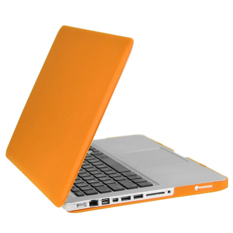 ENKAY for Macbook Pro 15.4 inch (US Version) / A1286 Hat-Prince 3 in 1 Frosted Hard Shell Plastic Protective Case with Keyboard Guard & Port Dust Plug(Orange) - MacBook Pro Cases by ENKAY | Online Shopping UK | buy2fix