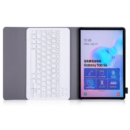 A860 For Samsung Galaxy Tab S6 10.5 inch T860 / T865 Detachable Bluetooth Keyboard Tablet Case with Pen Holder Elastic Strap (Rose Gold) - Samsung Keyboard by buy2fix | Online Shopping UK | buy2fix