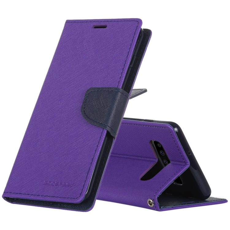 GOOSPERY FANCY DIARY Horizontal Flip PU Leather Case for Galaxy S10 Plus, with Holder & Card Slots & Wallet (Purple) - Galaxy Phone Cases by GOOSPERY | Online Shopping UK | buy2fix