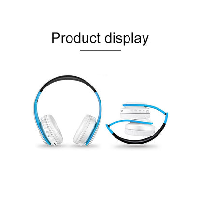 LPT660 Wireless Folding Sports Stereo Music Bluetooth Phones Earphones Support TF Card (Blue) - Headset & Headphone by buy2fix | Online Shopping UK | buy2fix