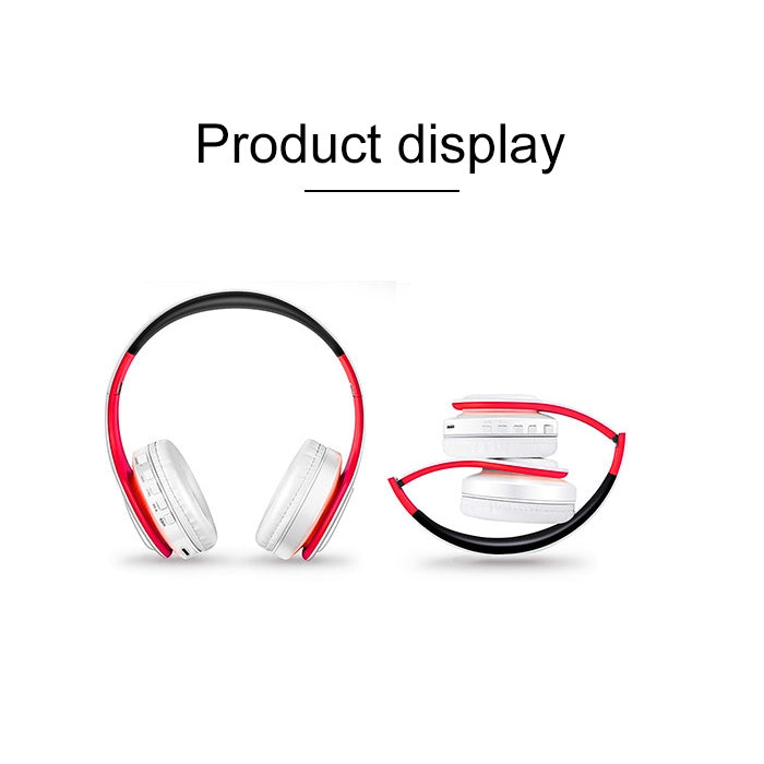 LPT660 Wireless Folding Sports Stereo Music Bluetooth Phones Earphones Support TF Card (Red) - Headset & Headphone by buy2fix | Online Shopping UK | buy2fix