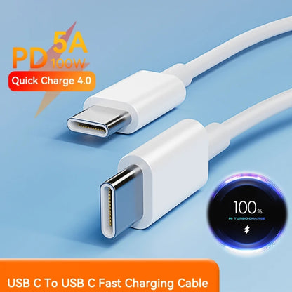 Original Xiaomi 5A USB-C / Type-C to USB-C / Type-C Fast Charging Data Cable, Length: 1.5m - USB-C & Type-C Cable by Xiaomi | Online Shopping UK | buy2fix