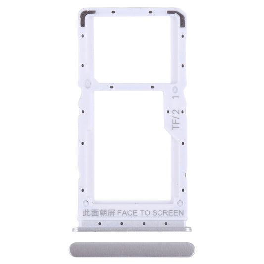 For Xiaomi Redmi Note 12 5G SIM Card Tray + SIM / Micro SD Card Tray (Silver) - Card Tray by buy2fix | Online Shopping UK | buy2fix