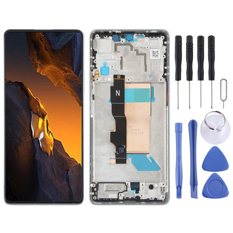 For Xiaomi Poco F5 Original AMOLED Material LCD Screen Digitizer Full Assembly with Frame (Blue) - LCD Screen by buy2fix | Online Shopping UK | buy2fix