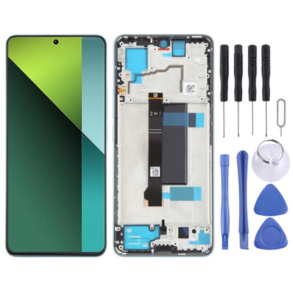 For Xiaomi Poco X6 Original AMOLED Material LCD Screen Digitizer Full Assembly with Frame (Blue) - LCD Screen by buy2fix | Online Shopping UK | buy2fix