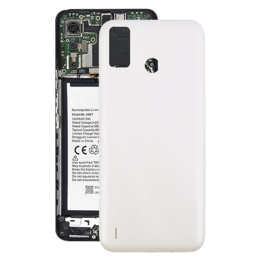 For Tecno Spark 6 Go Original Battery Back Cover(White) - Back Cover by buy2fix | Online Shopping UK | buy2fix