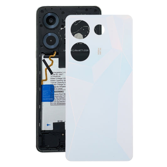 For Tecno Camon 20 Pro Original Battery Back Cover(White) - Back Cover by buy2fix | Online Shopping UK | buy2fix