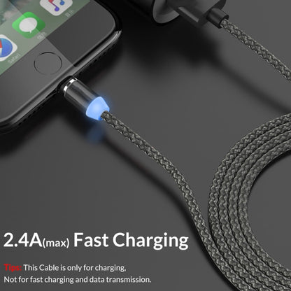 2 in 1 USB to 8 Pin + Micro USB Magnetic Metal Interface Nylon Braided Charging Cable, Length: 1m(Black) - Charging Cable & Head by buy2fix | Online Shopping UK | buy2fix