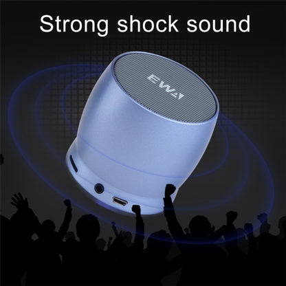 EWA A150 Portable Mini Bluetooth Speaker Wireless Hifi Stereo Strong Bass Music Boom Box Metal Subwoofer, Support Micro SD Card & 3.5mm AUX(Blue) - Desktop Speaker by EWA | Online Shopping UK | buy2fix