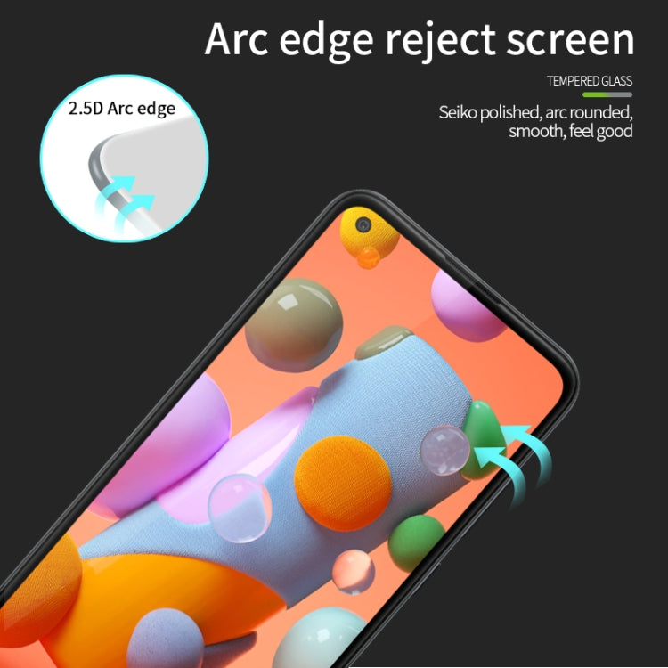 For Samsung Galaxy A11 / M11(EU) MOFI 9H 2.5D Full Screen Tempered Glass Film(Black) - Galaxy Tempered Glass by MOFI | Online Shopping UK | buy2fix