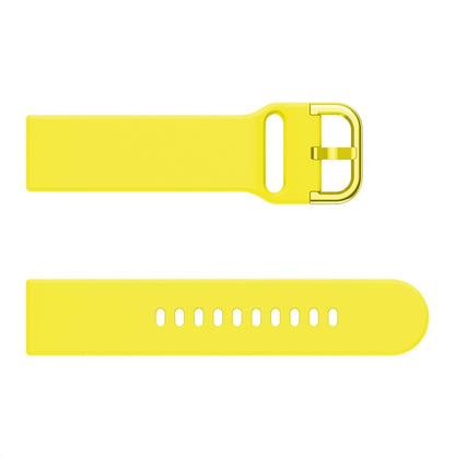 22mm For Huawei Watch GT2e/GT/GT2 46MM Color Buckle Silicone Watch Band (Yellow) - Watch Bands by buy2fix | Online Shopping UK | buy2fix