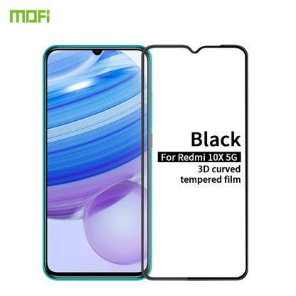 For Xiaomi Redmi 10X 5G MOFI 9H 3D Explosion-proof Curved Screen Tempered Glass Film(Black) -  by MOFI | Online Shopping UK | buy2fix