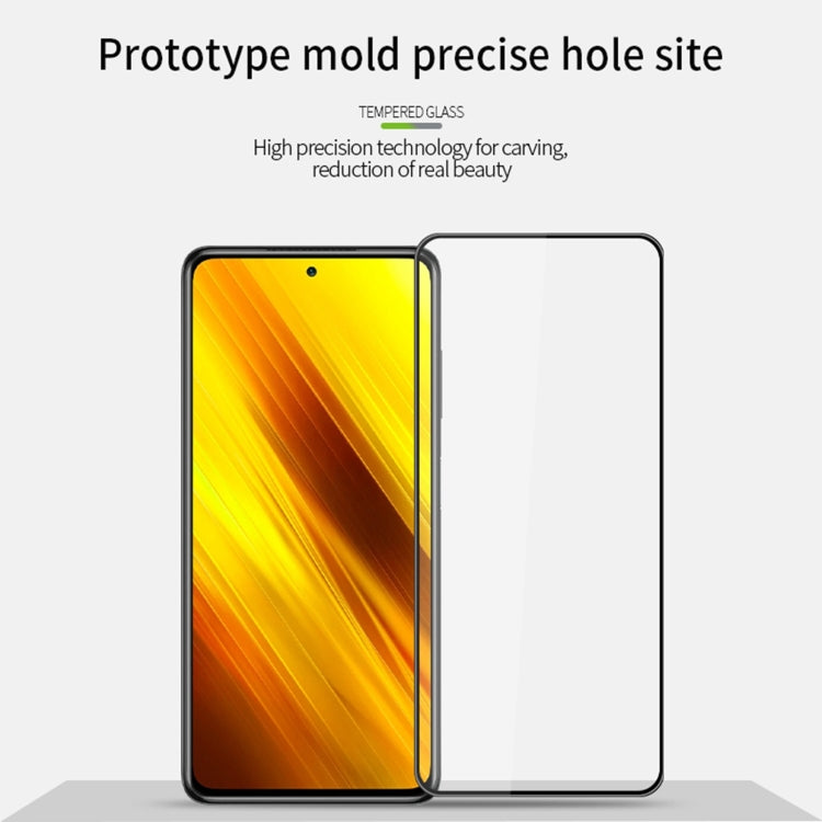 For Xiaomi Poco X3 / X3 NFC MOFI 9H 3D Explosion-proof Curved Screen Tempered Glass Film(Black) -  by MOFI | Online Shopping UK | buy2fix