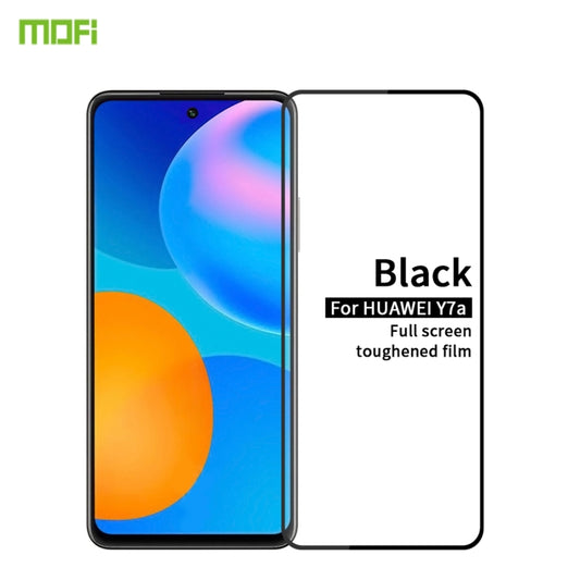 For Huawei Y7a 2020 MOFI 9H 2.5D Full Screen Tempered Glass Film(Black) - Huawei Tempered Glass by MOFI | Online Shopping UK | buy2fix