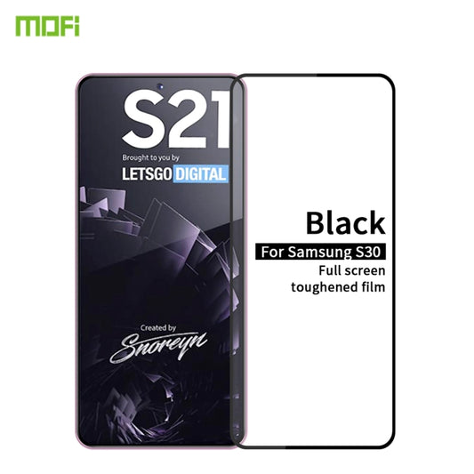 For Samsung Galaxy S21 5G MOFI 9H 2.5D Full Screen Tempered Glass Film(Black) - Galaxy S21 5G Tempered Glass by MOFI | Online Shopping UK | buy2fix