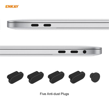 ENKAY 3 in 1 Matte Laptop Protective Case + EU Version TPU Keyboard Film + Anti-dust Plugs Set for MacBook Pro 13.3 inch A1706 / A1989 / A2159 (with Touch Bar)(Black) - MacBook Pro Cases by ENKAY | Online Shopping UK | buy2fix