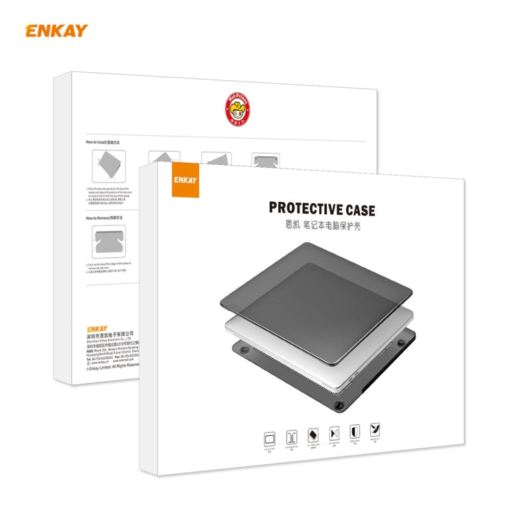 ENKAY 3 in 1 Crystal Laptop Protective Case + EU Version TPU Keyboard Film + Anti-dust Plugs Set for MacBook Pro 13.3 inch A1708 (without Touch Bar)(Light Blue) - MacBook Pro Cases by ENKAY | Online Shopping UK | buy2fix