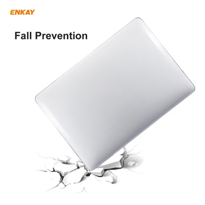 ENKAY 3 in 1 Crystal Laptop Protective Case + US Version TPU Keyboard Film + Anti-dust Plugs Set for MacBook Pro 13.3 inch A1706 / A1989 / A2159 (with Touch Bar)(Grey) - MacBook Pro Cases by ENKAY | Online Shopping UK | buy2fix