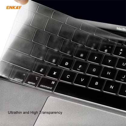 ENKAY 3 in 1 Crystal Laptop Protective Case + US Version TPU Keyboard Film + Anti-dust Plugs Set for MacBook Pro 15.4 inch A1707 & A1990 (with Touch Bar)(Orange) - MacBook Pro Cases by ENKAY | Online Shopping UK | buy2fix