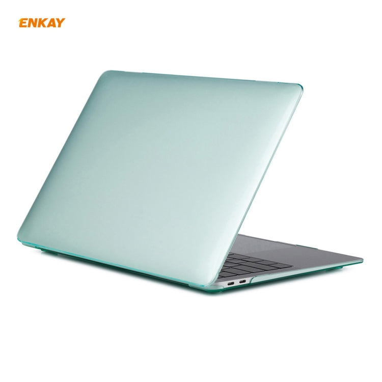 For MacBook Air 13.3 inch A2179 & A2337 2020 ENKAY 3 in 1 Crystal Laptop Protective Case + EU Version TPU Keyboard Film + Anti-dust Plugs Set(Green) - MacBook Air Cases by ENKAY | Online Shopping UK | buy2fix