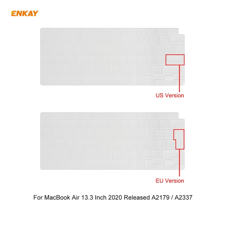 For MacBook Air 13.3 inch A2179 & A2337 2020 ENKAY 3 in 1 Crystal Laptop Protective Case + EU Version TPU Keyboard Film + Anti-dust Plugs Set(Orange) - MacBook Air Cases by ENKAY | Online Shopping UK | buy2fix