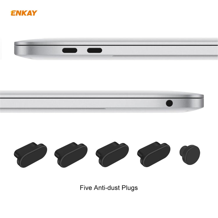 For MacBook Air 13.3 inch A2179 & A2337 2020 ENKAY 3 in 1 Crystal Laptop Protective Case + EU Version TPU Keyboard Film + Anti-dust Plugs Set(Dark Blue) - MacBook Air Cases by ENKAY | Online Shopping UK | buy2fix