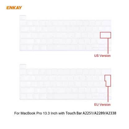 ENKAY 3 in 1 Matte Laptop Protective Case + US Version TPU Keyboard Film + Anti-dust Plugs Set for MacBook Pro 13.3 inch A2251 & A2289 & A2338 (with Touch Bar)(Purple) - MacBook Pro Cases by ENKAY | Online Shopping UK | buy2fix