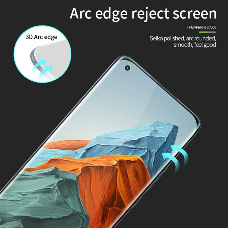 For Xiaomi Mi 11 Pro PINWUYO 9H 3D Hot Bending Tempered Glass Film(Black) -  by PINWUYO | Online Shopping UK | buy2fix